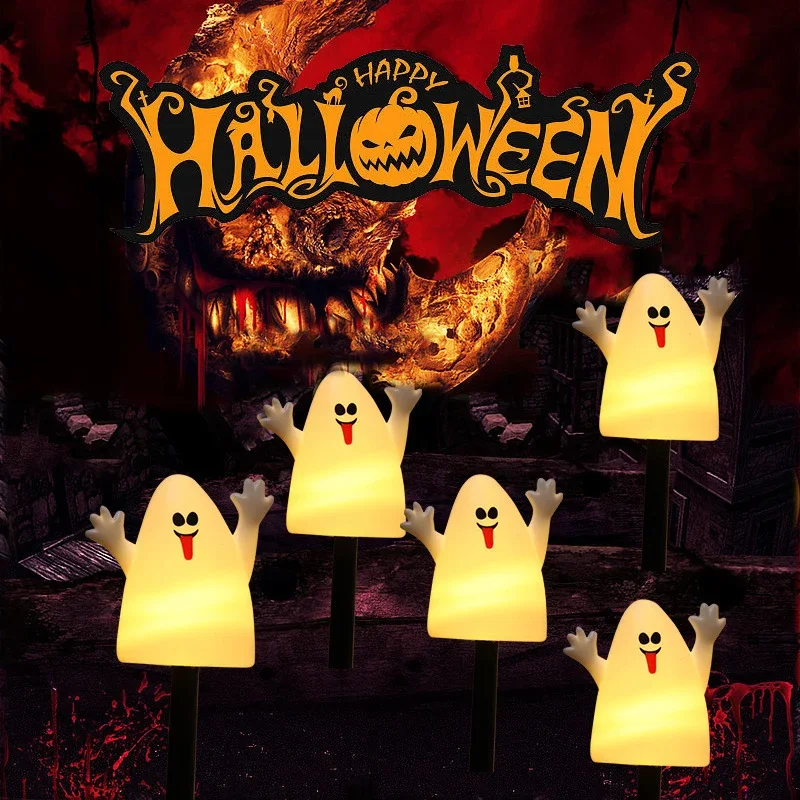 thumbnail image 1 of Luces solares para exteriores, luces decorativas de Halloween, luces de calabaza, impermeables, para montar en el suelo, para césped, jardín, patio, paisaje, 1 of 5