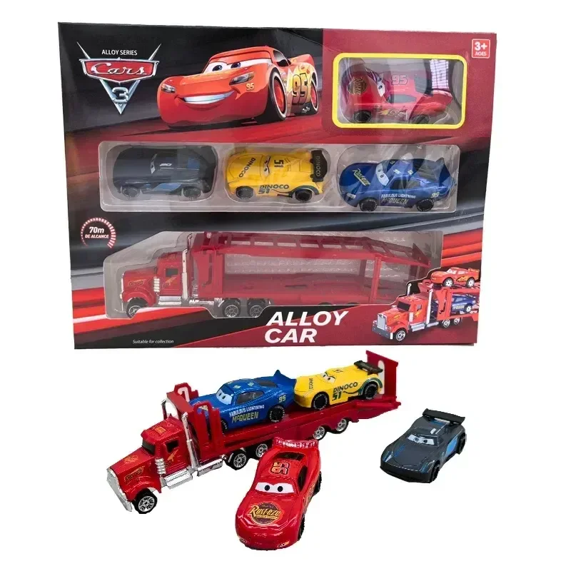 2024 Nuovo 5 Pz/Set Disney Pixar Car 3 Lightning Mcqueen Jackson Storm Uncle Truck Diecast Alloy Rebound Vehicle Car Model Car Toy