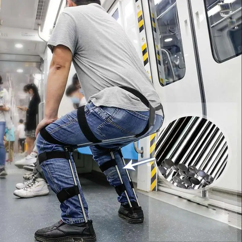Folding Multifunctional Exoskeleton Wearable Sports Lightweight Folding Chair Fishing Outdoor Portable Travel Seat Stool