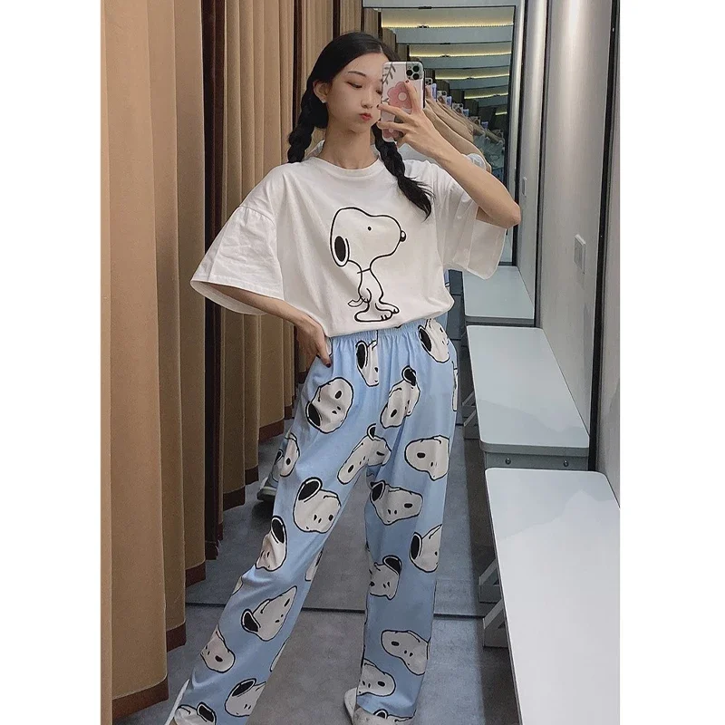 Snoopy Cooling Loungewear Snoopy Cartoon Pajamas Women Autumn