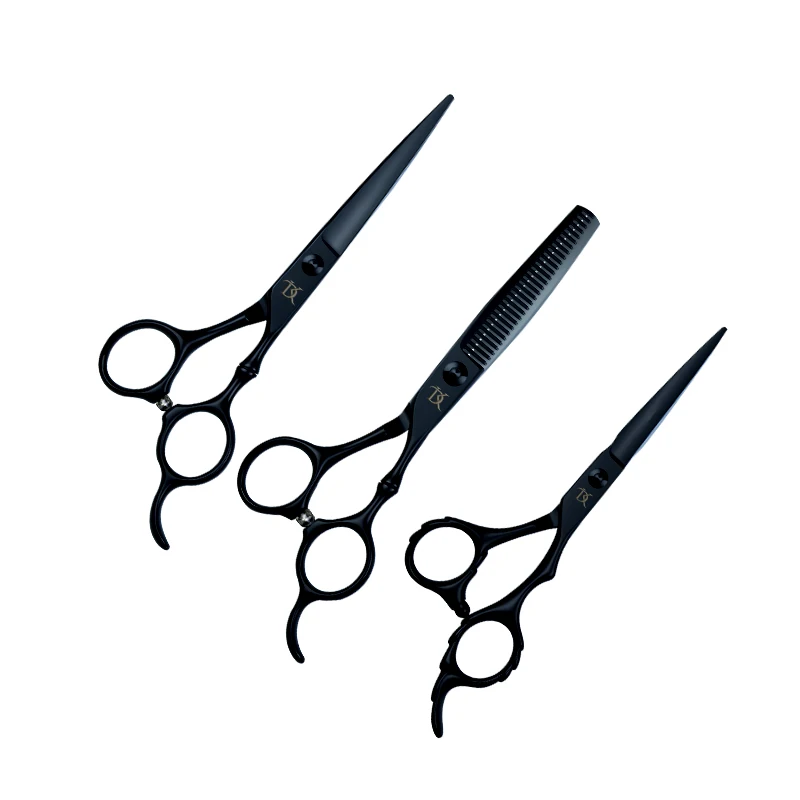 디케이백 헤어 가위 다크 나이트 플랫 가위 무봉제 이발 가위 전문가용 이발사 가위 E 시리즈