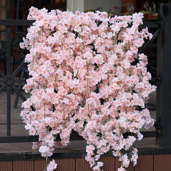 DociDaci 180CM Artificial Sakura Flowers Vine Wedding Garden Rose Arch Home Party Decoration Christmas Fake Silk Scrapbook Plant 2