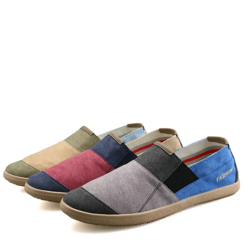 Alpargatas planas simples para Hombre, zapatos informales lona de estilo Retro, Alpargatas de grande - AliExpress Calzado