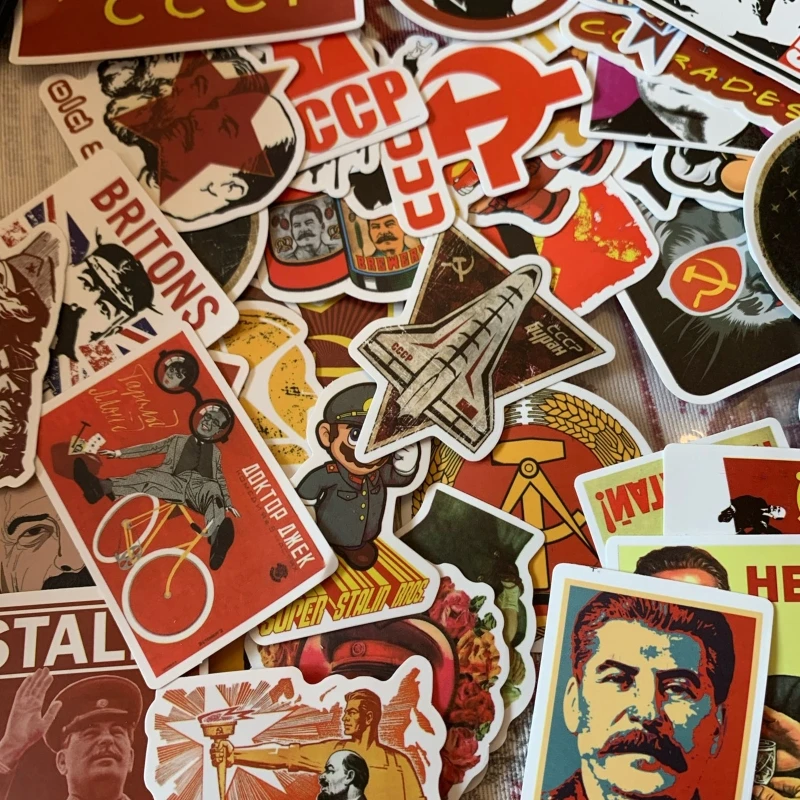 50Pcs 소련 CCCP 사회주의 스티커 물병 컵 노트북 기타 자동차 오토바이 자전거 스케이트 보드 수하물 상자