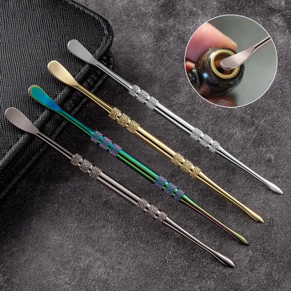 Unique Smoke Wax Remover Concave-convex Texture Labor-saving Minimalistic Wax Oil Cleaning Tool Smoke Pipe Spoon Safe hookah cleaning brush cleaning accessories