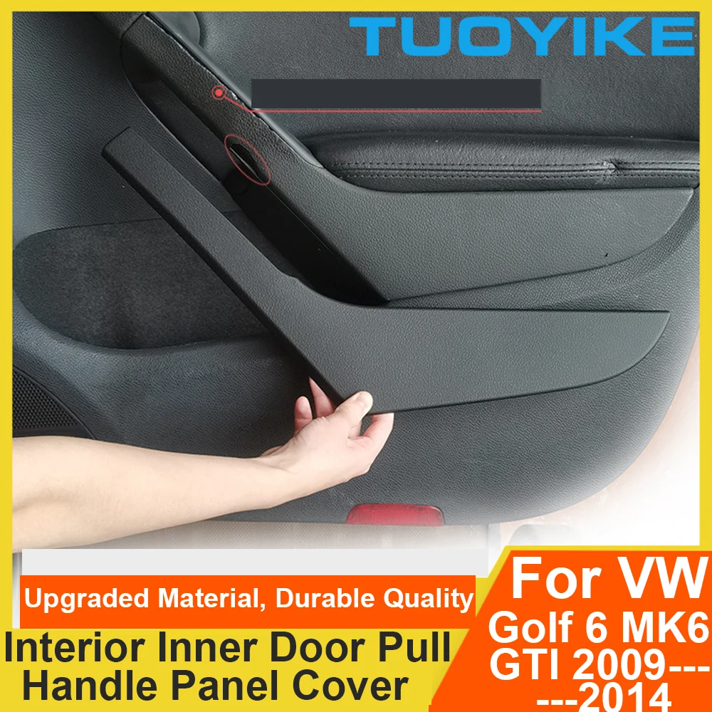 Car Inner Interior Door Pull Handle Armrest Cover Panel Trim Black Silver  For Volkswagen Vw Golf 6 Gti Mk6 2009-14 5k4868039a82v - Interior Door  Handles - AliExpress