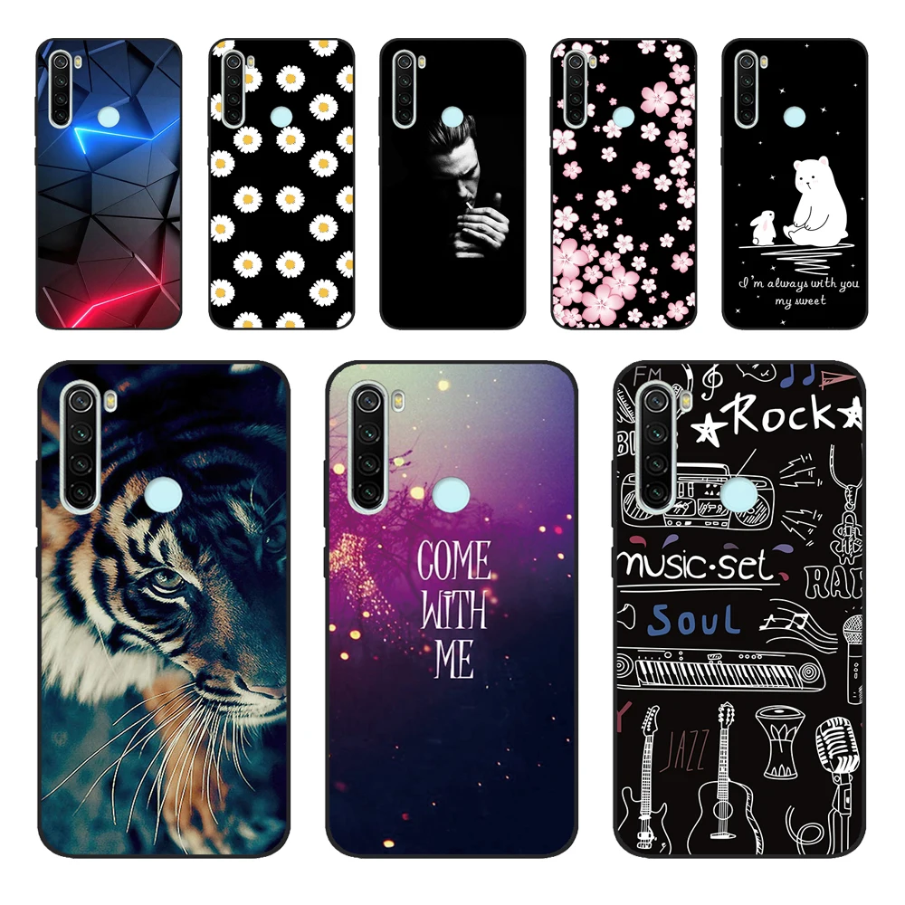 Coque arrière en silicone pour Xiaomi Redmi Note 8 2021 / 8 T, étui de téléphone pour Redmi Note 8 T Note8T 8 T Funda Note8 Pro