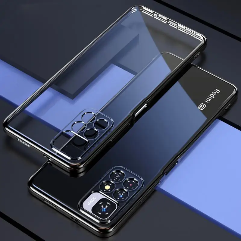 thumbnail image 1 of Funda de silicona transparente para móvil, carcasa de lujo para Xiaomi Redmi Note 11 Pro Plus 5g Note11 11pro 4g 10 S 9 8, Note 10 10pro, 1 of 4
