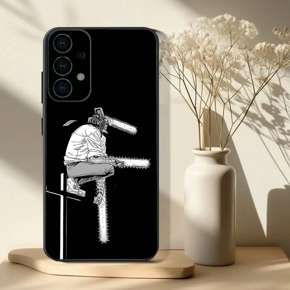 Chainsaw Man Anime Black Soft Phone Case