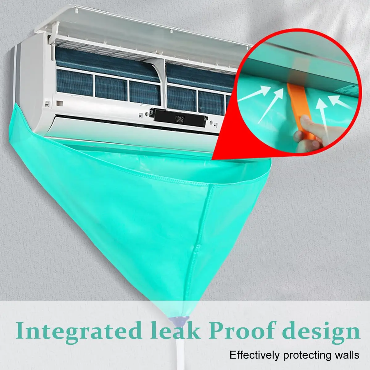 AC Service Wash Bag Cover Waterproof Wall Mounted Split Air Conditioning Kit with 6.6ft Water Pipe Air Conditioning Tools