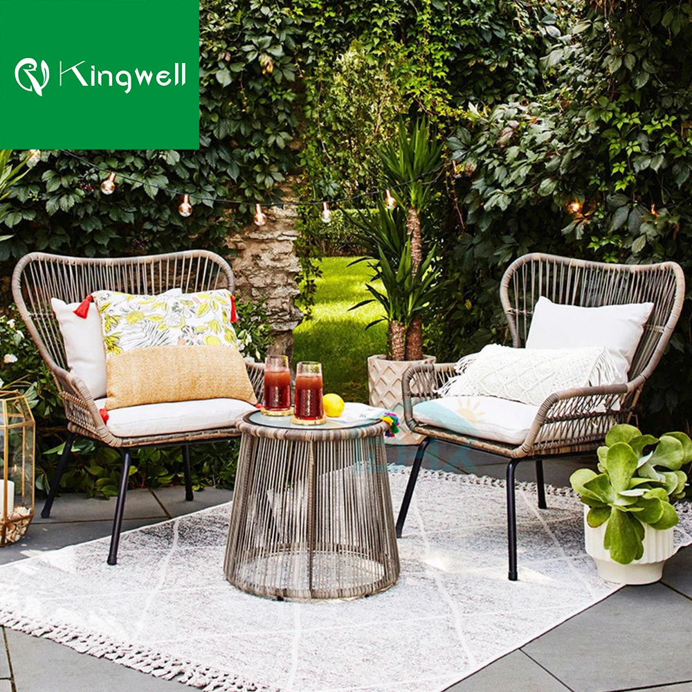 Factory Direct Selling Outdoor Garden Patio Furniture Rattan Coffee Table and Chair bar Set with Best Price