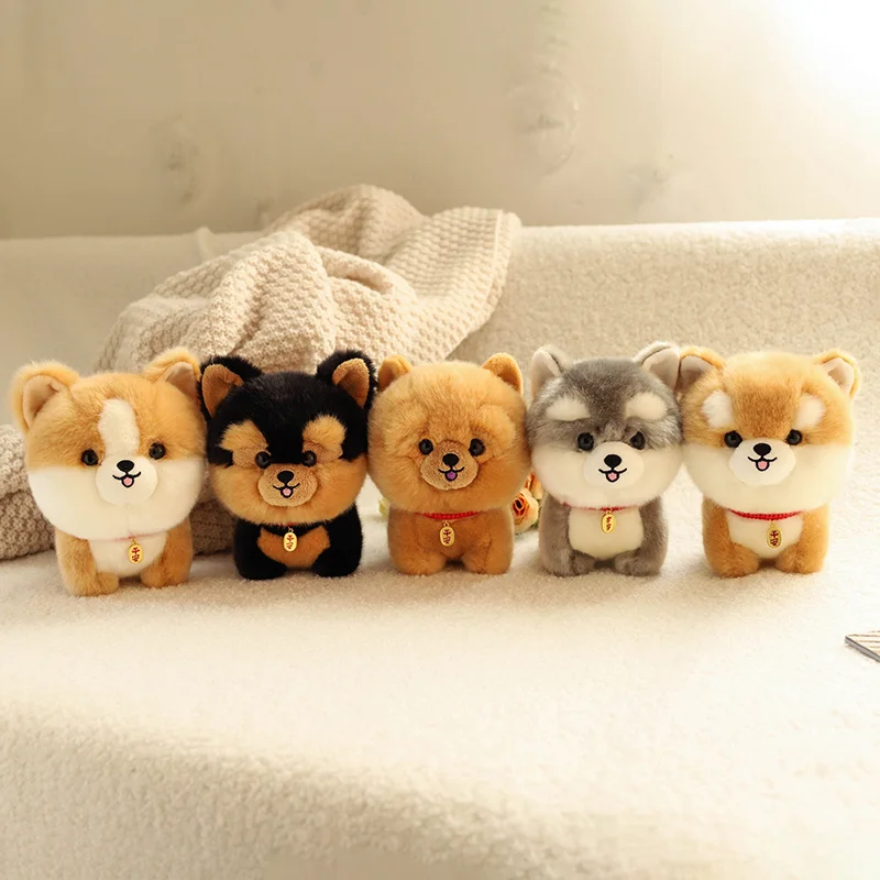 

Cute Famous Dog Series Doll Plush Toy Small Ornament Girls Sleeping Cuddle Pillow Birthday Gift Corgi Pomeranian Husky Yorkshire