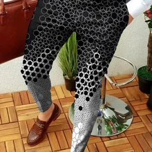 2022 NEW Men Business Casual Trousers Retro Pattern Print Straight Long Pants Mens Spring Autumn Fashion suit pant