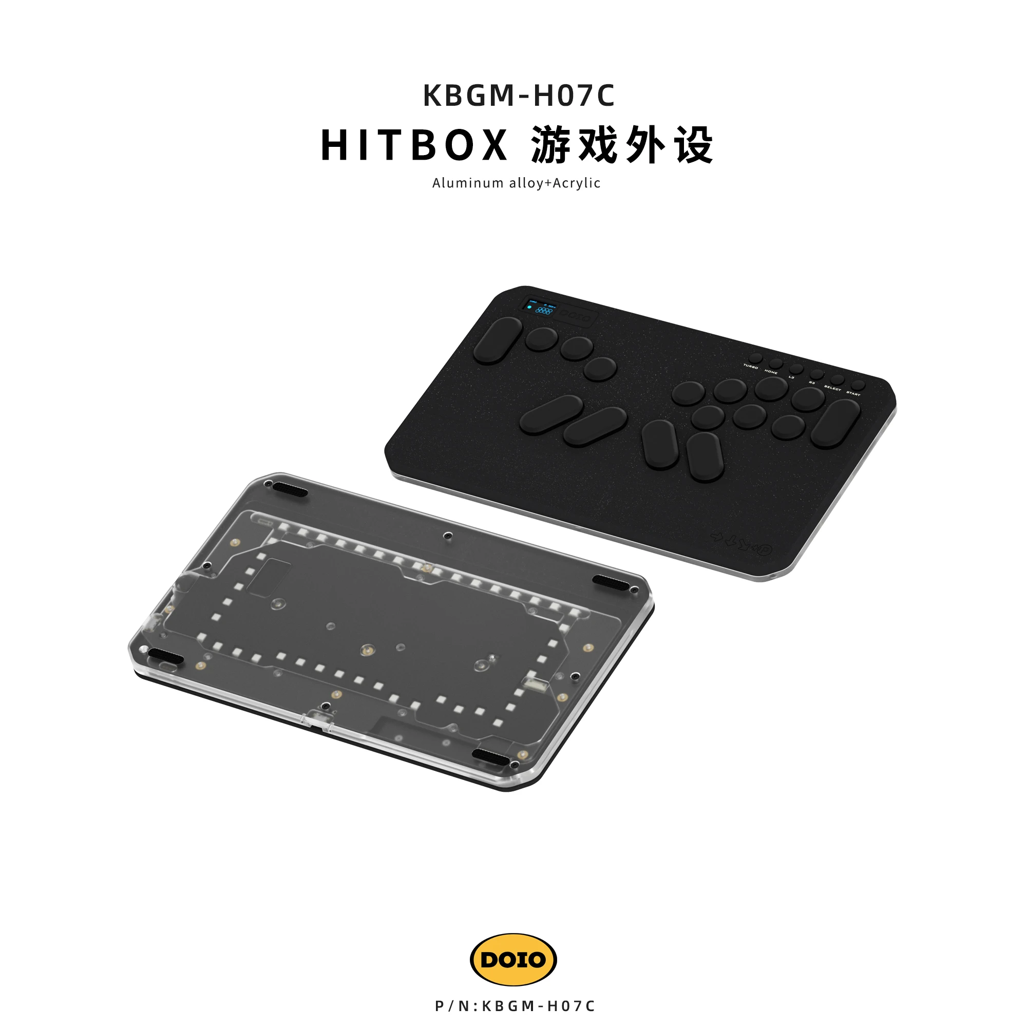 DOIO HITBOX KBGM-H07C アルミレバーレスコントローラー DOIO HITBOX KBGM-H07C アルミレバーレスコントローラー