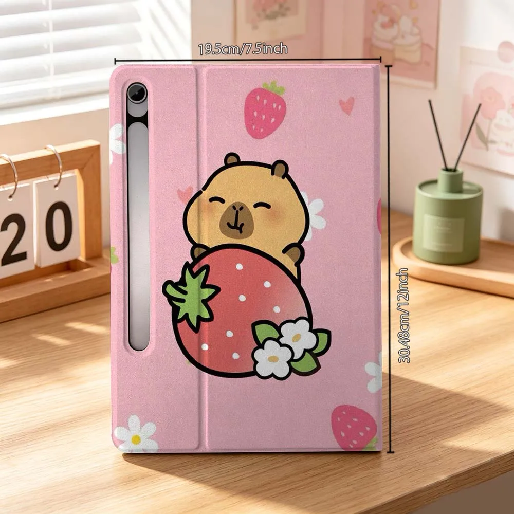 Capybara Art Cartoon Design Soft Flexible Tablet Case Gift