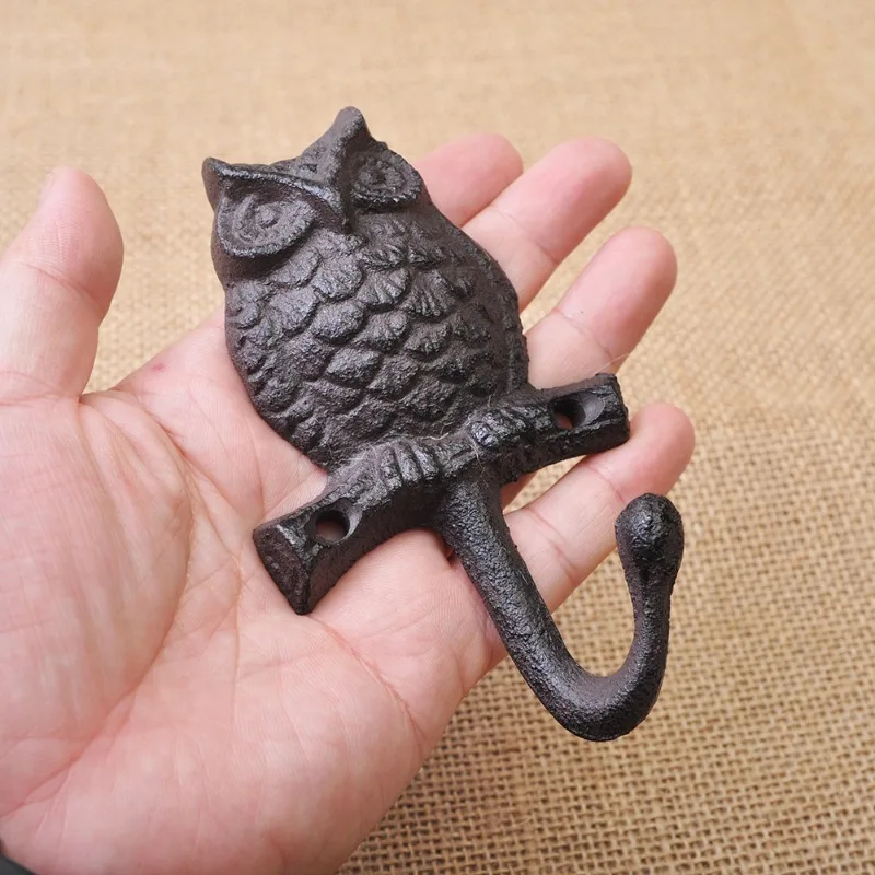 Cast Iron Crafts Iron Art Animal Cat Dog Octopus Hooks Bar Garden Personality Wall Hanging Wall Decoration 5