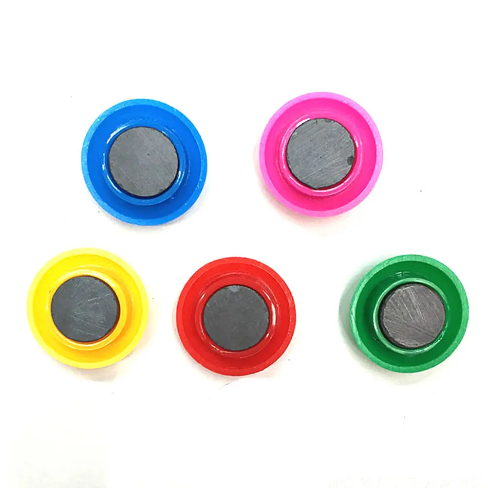 50pcs 30mm 자기 압정 자석 냉장고 냉장고 메시지 보드 게시판 사무실 용 라운드 플라스틱 화이트 보드 자석