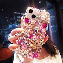 Rhinestone Diamond Phone Cover - Stylish Protective Case - A53 (Rose)