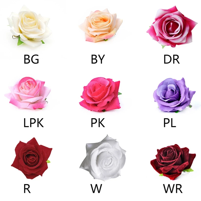 

Hair Clips for Girl Hair Styling Novelty Rose Flower Hairclips Chest Pins Hair Barrettes for Women