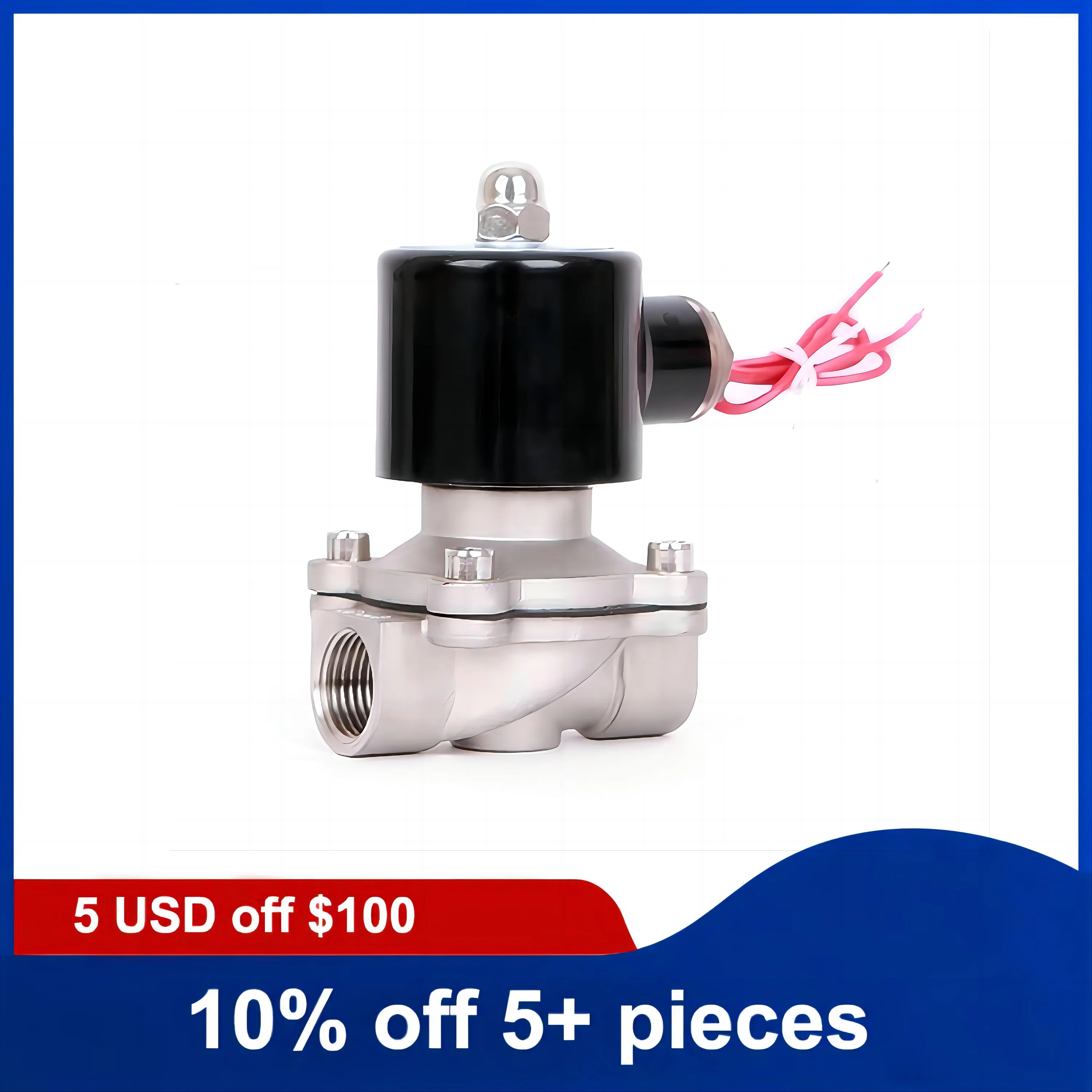 

1/2'' Stainless Steel Solenoid Valve 220V 12V 24V Normally Closed Direct Acting Solenoid Valve