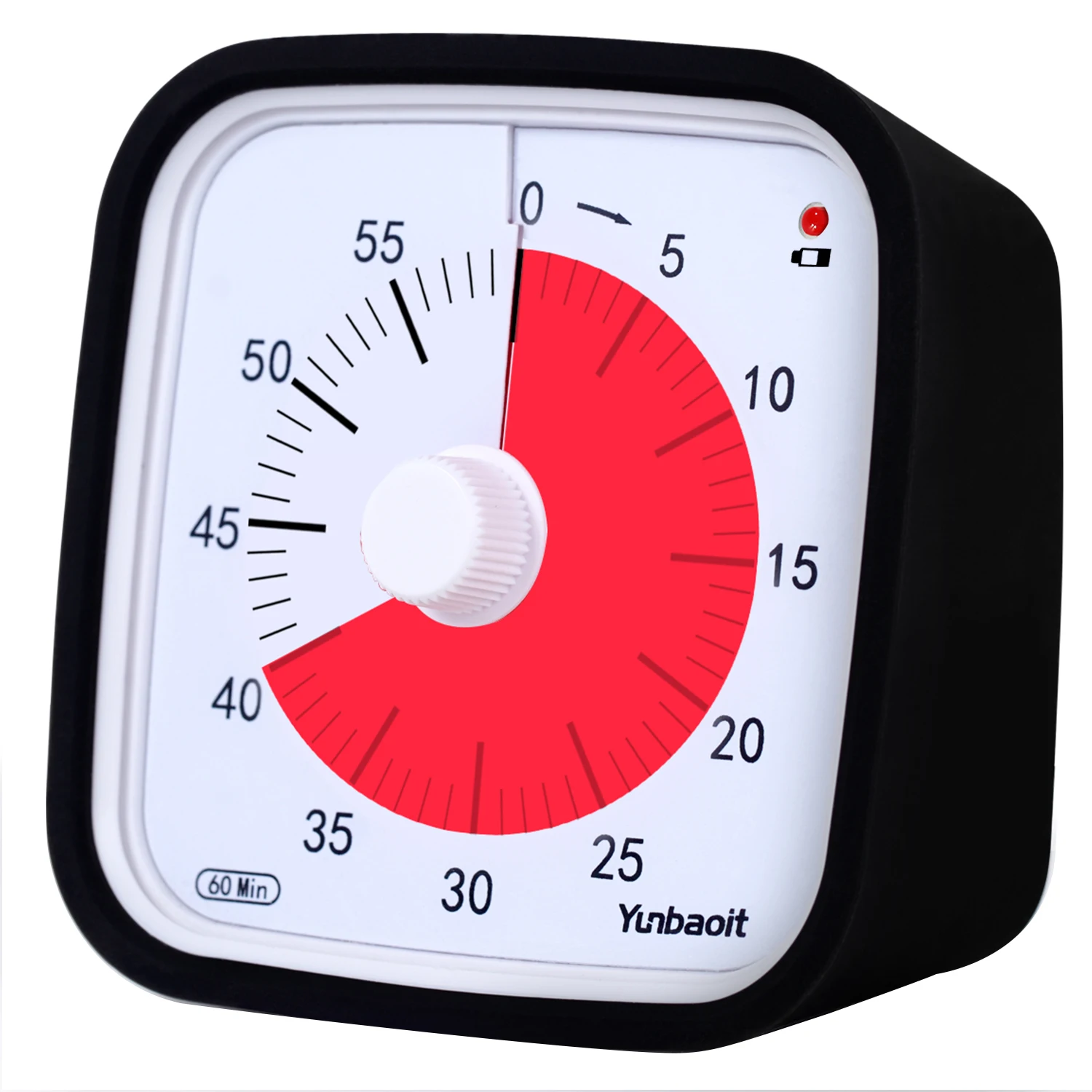 Visual Timer Yunbaoit VT01 Upgraded 60 Minute Visual Timer with Protective Case Silent Countdown Timer for Kids cooking classroom sports