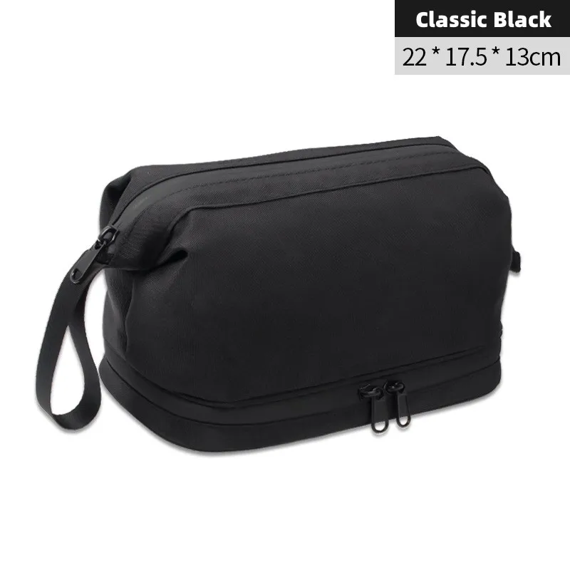 Description Picture 6 of itemDouble Layer Men Large-capacity Toiletrie Bag Women Travel Cosmetic Makeup Kit Waterproof Dry and Wet Separation Storage Bags