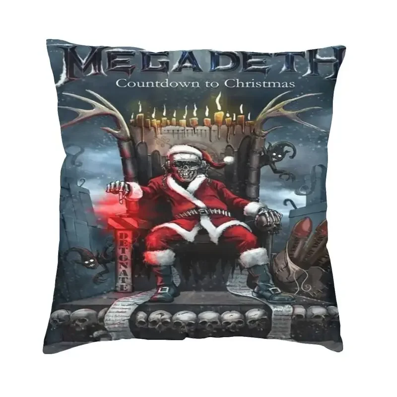 

Megadeths Rock Band Square Throw Pillow Cover Home Decorative 3D Double-sided Print Meg Mega Heavy Style Cushion Cover for Car