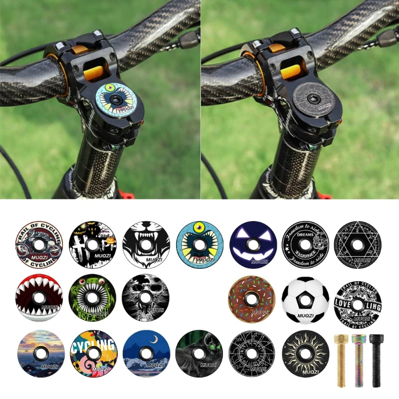 Bicycle Headset Bike Stem Cap Bicycle Head Cap Road Bike Bowl Cover Bicycles Stem Top Cap