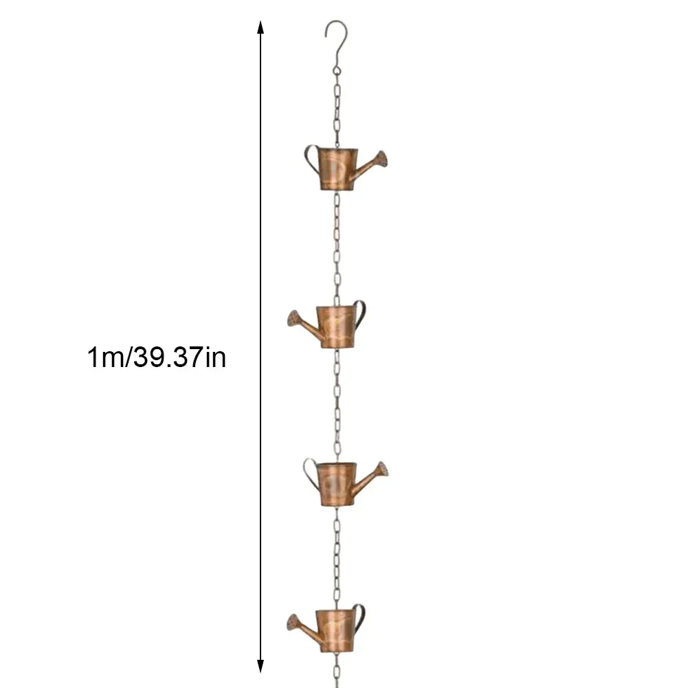Metal Rainwater Drainage Chain Multifunction Rainwater Chain Decorative Downspout Rain Exquisite for Garden Villa Park