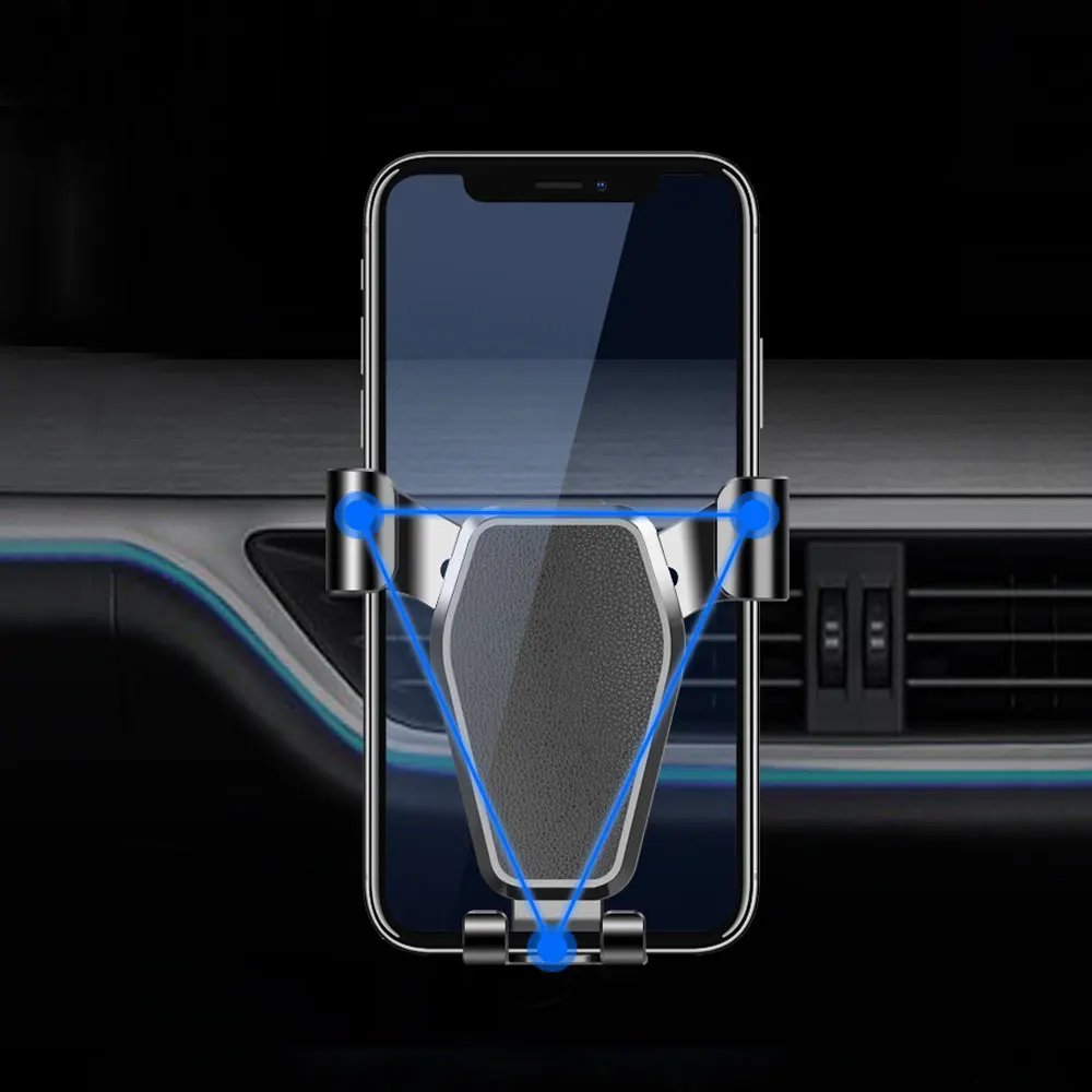 

1Pc Car Cell Phone Stand Mobile Bracket Gravity Holder Car Interior Phone Black Holder Gravity Mount Universal Interior Decors