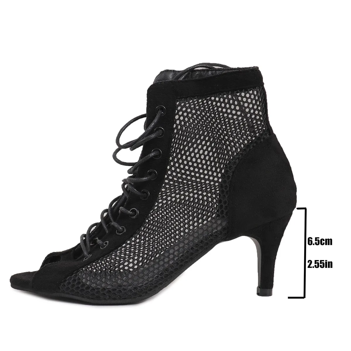 Women Sandals Summer Women High Top Dance Shoes Ballroom Salsa Tango Sandals Girl Fashion Party Mesh Cutout High Heel Sandalias