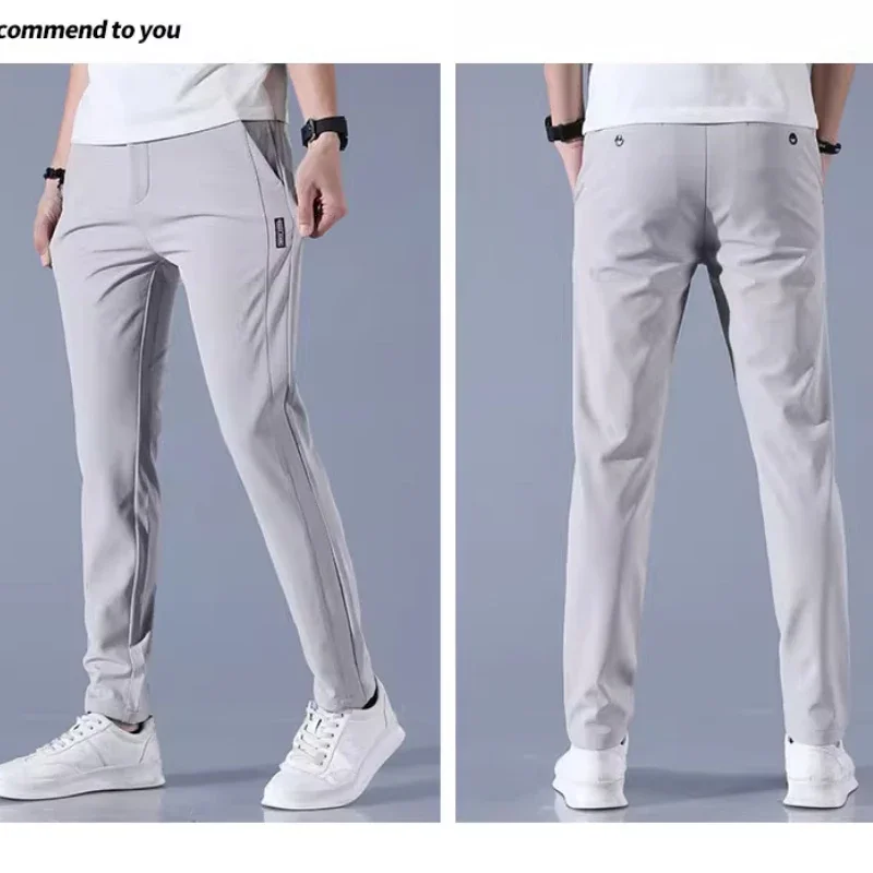 Western style men's business formal wear spring and summer men's casual Korean version nine point suit pants slim fit pants 6