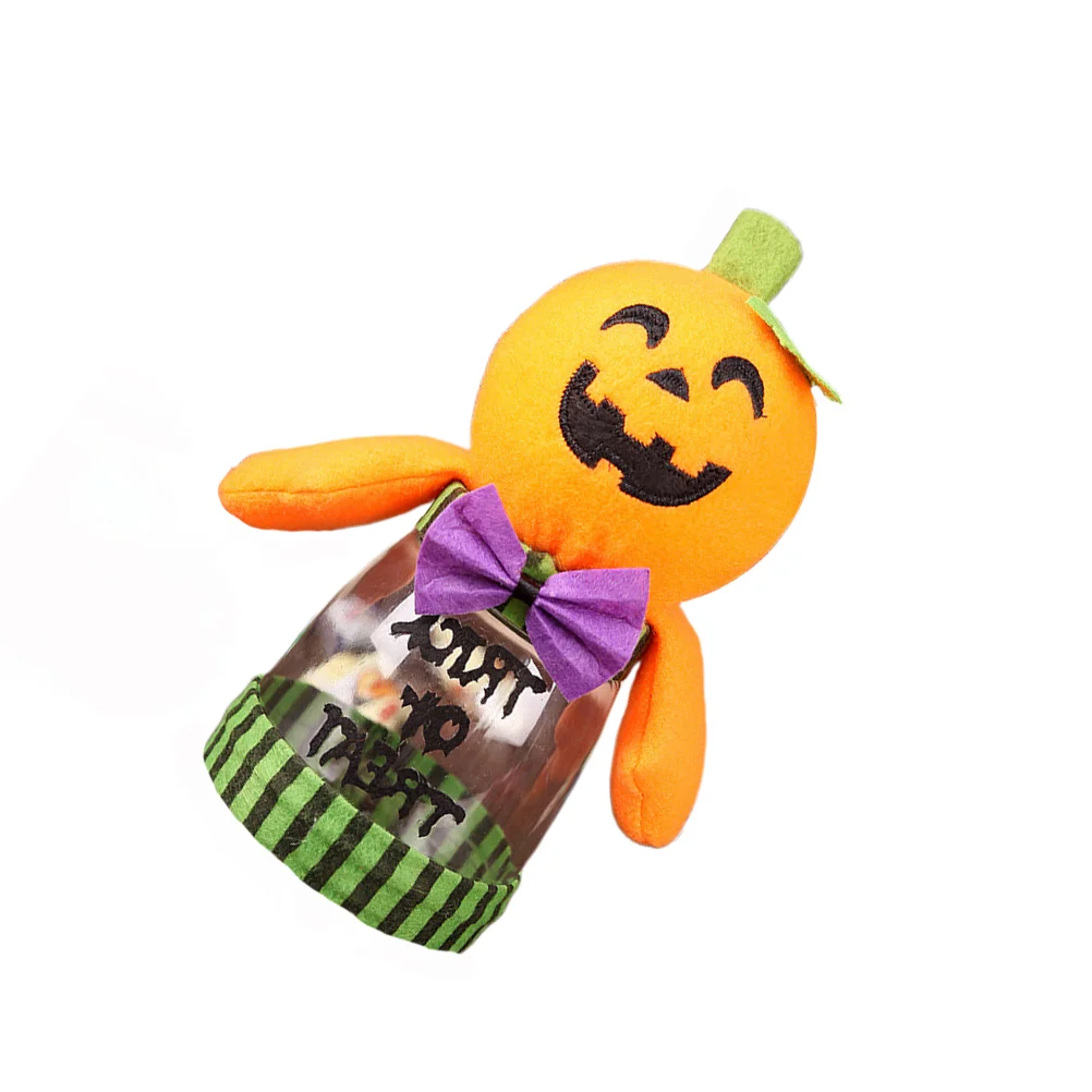 

Halloween Candy Bottle Candy Jar Plastic Candy Jar Transparent Halloween Candy Jar (Pumpkin)