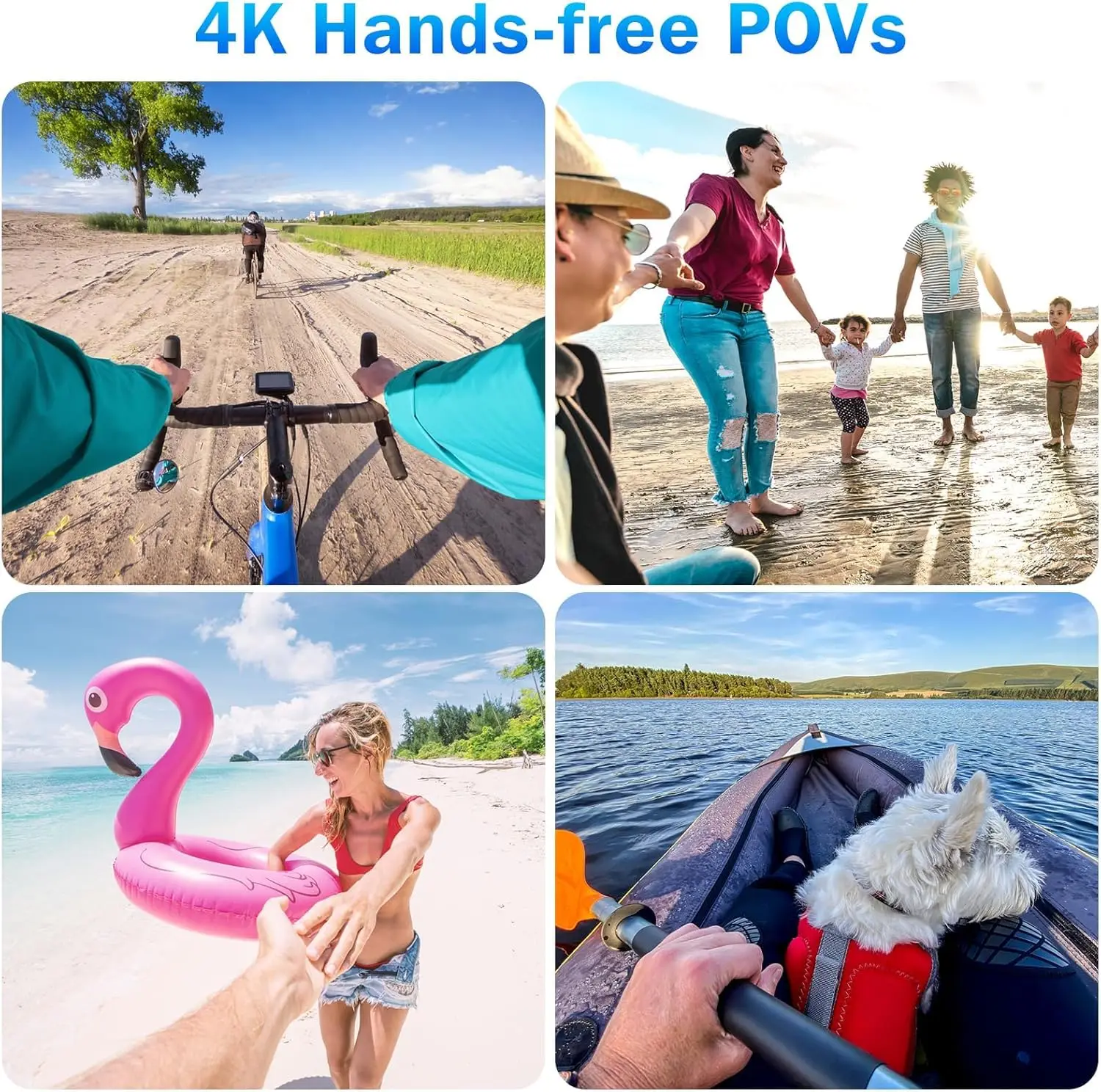 4K 썸액션 카메라 120 ° 광각 손떨림 방지 스포츠 여행 사이클링 브이로그 레코더 (자석 펜던트 포함 휴대용 포켓캠)