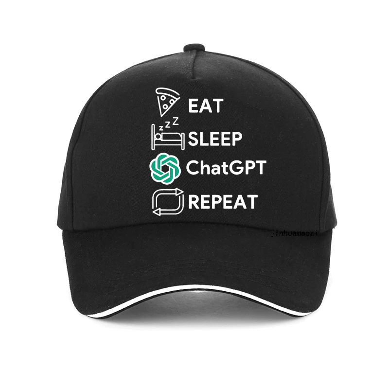 

Eat Sleep ChatGPT Repeat funny printing men Baseball Cap Chat GPT Minimalist Artwork Gift Trucker Snapback hats Casquette