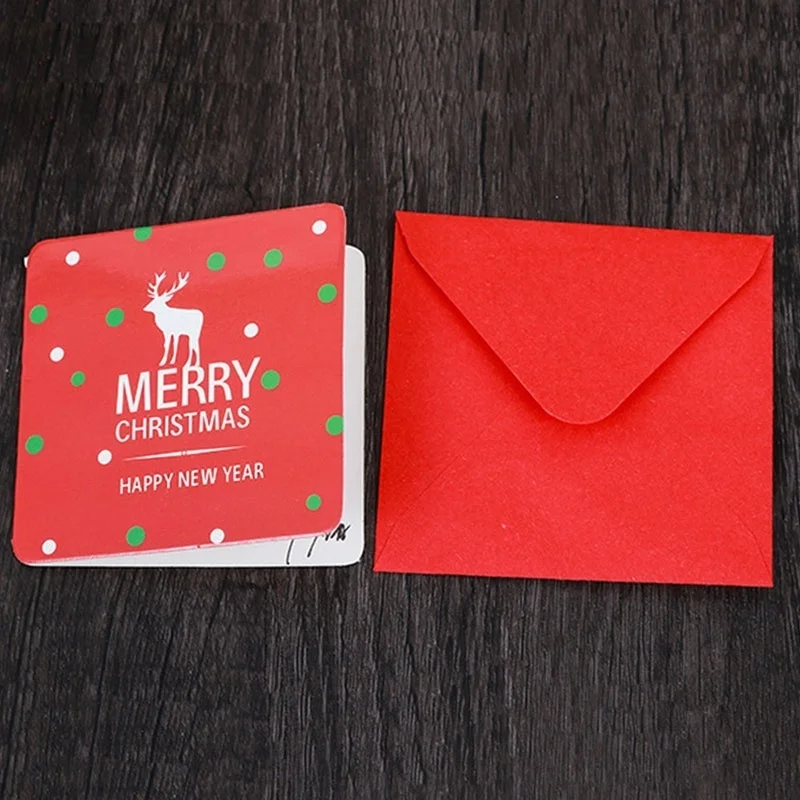 24 Teile/los Weihnachten Grußkarte Kinder Mini Weihnachten Segen Grußkarten Umschlag Neujahr Postkarte Geschenkkarte Weihnachten Party – Detail 9