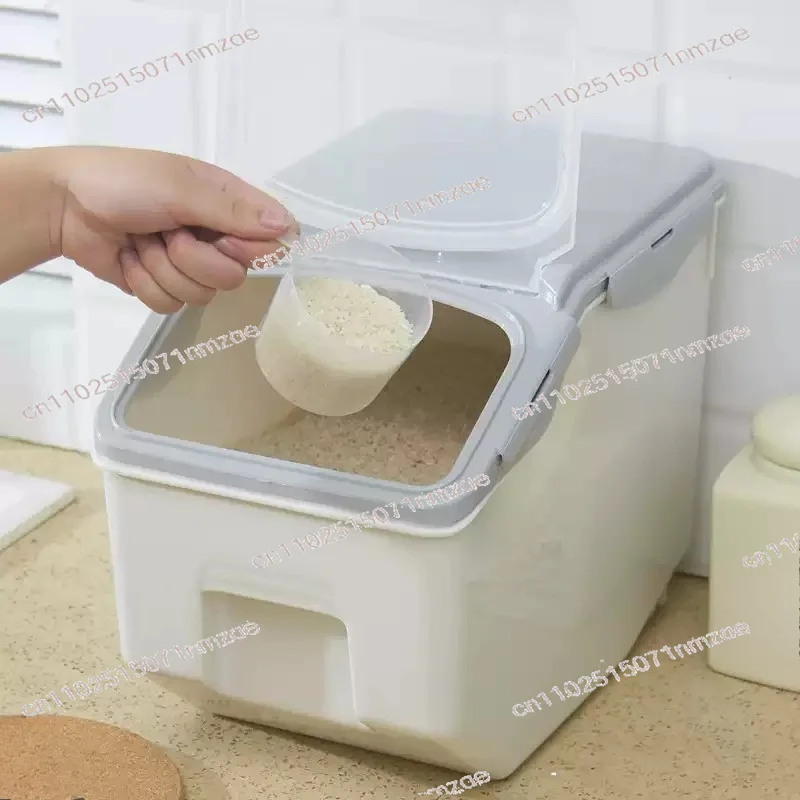 보관용기 곰팡이 방지 곡물통 10/15kg 대용량 쌀통 주방 곡물 보관함 밀폐형 ..