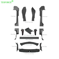 For Tesla Model 3 Highland 2024 Door Entry Guards Seat Carpet Dirty Proof Trim Trunk Sills Plate Cover Scuff Protection Cover