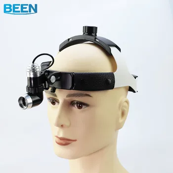 치과용 LED 헤드 라이트 램프, 쌍안 루페 밝기 스팟 조절 가능, 치과 실험실 헤드램프, 수술 헤드라이트, 5W