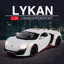 

1:24 Lykan Hypersport Alloy Sports Car Model Diecast & Toy Vehicles Metal Toy Car Model Sound and Light Collection Kids Toy Gift