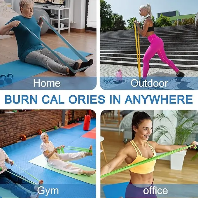 Four-Level Resistance Elastic Bands Set for Yoga, Pilates, and Strength Training
