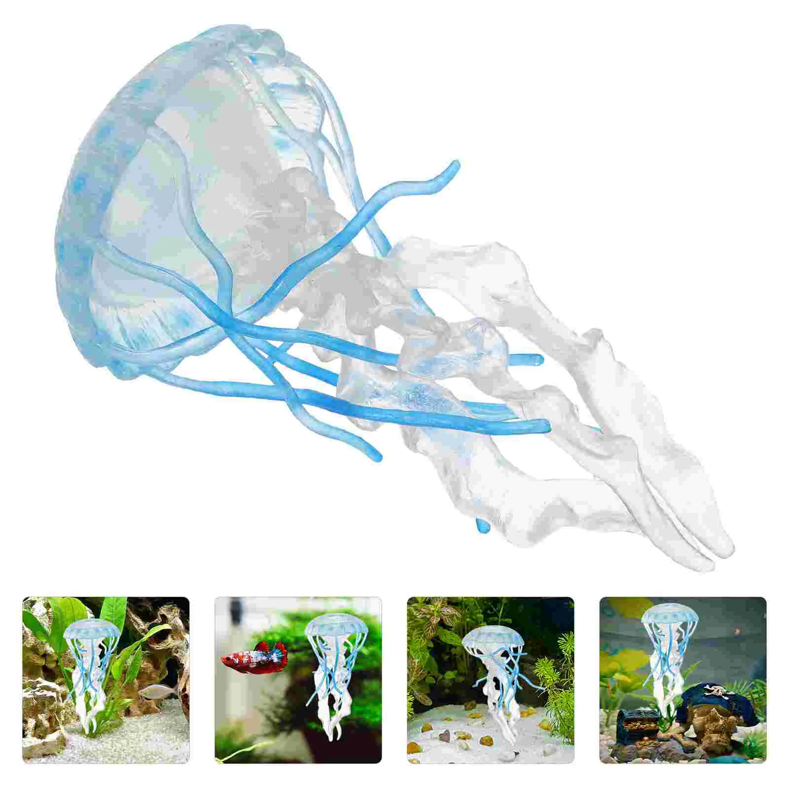 

Simulation Jellyfish Model Animal Sea Animals Simulated Ocean Cognitive Toy Plant Marine Plastic Statue Miss Figurines