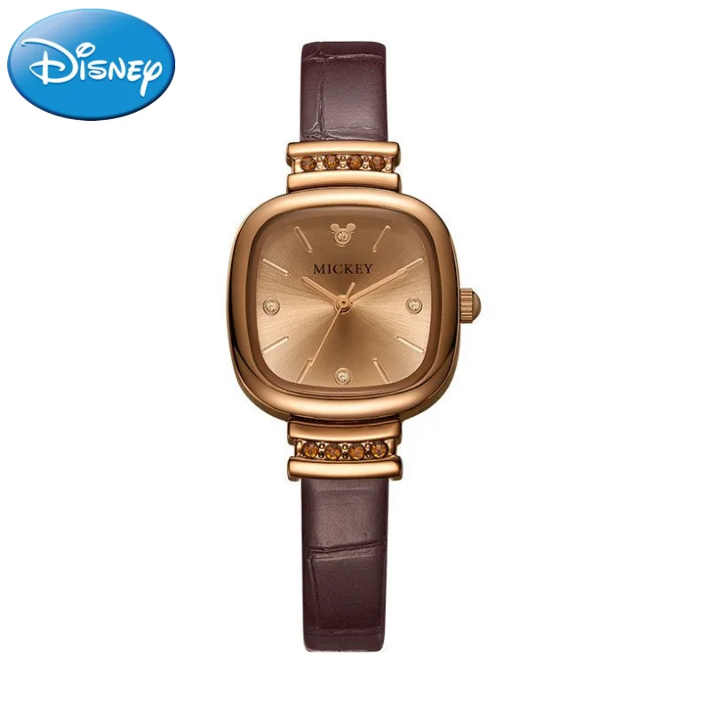 

Часы с изображением героев мультфильма Disney, простые темпераментные круглые маленькие квадратные водонепроницаемые в стиле ретро, подарок с изображением Микки Мауса