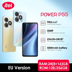 Itel P55 Smartphone 24GB(8+16) RAM/128GB Or 256GB ROM Large Memory 90Hz 6.6“ Display NFC Smart Mobile Phone Android 13 Cellphon