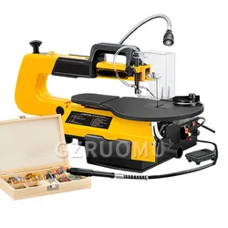 16 Inches Table Electric Curve Saw Speed Adjustable Patterning Carving Saws Multifunction Woodworking Engraving Cutting Machine