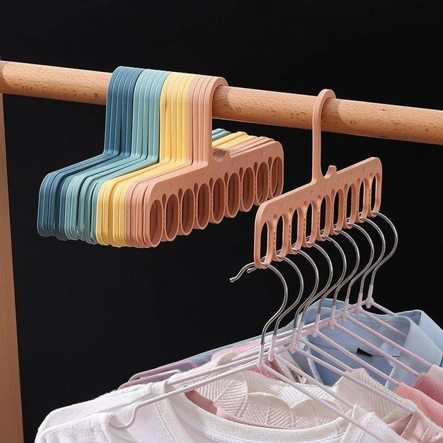 1pc Space Saving Multi-Hole Clothes Hanger For Home, Dorm, And Travel -  Foldable Drying Rack For Trousers, Shirts, And Skirts