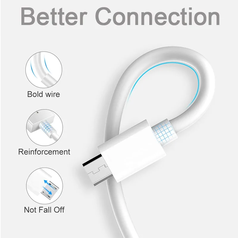 Micro Cable For Xiaomi Redmi 6A 6 Pro Y1 Lite 2 S2 Note 3 4 4X 5 4A 5A USB Cable Charger Charge Wire 2M 3M 5M 5 Meter EU Charger (30)