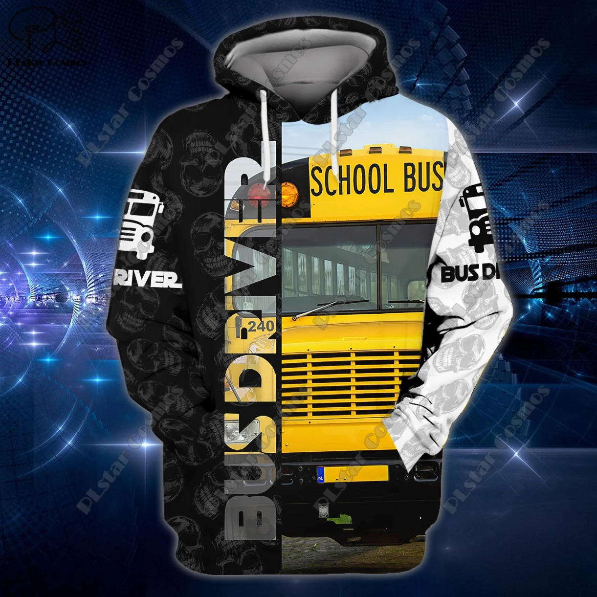 3D printing new car series truck school bus tractor art unisex clothing fun casual hoodie/sweatshirt/zipper/jacket/T-shirt Q-1