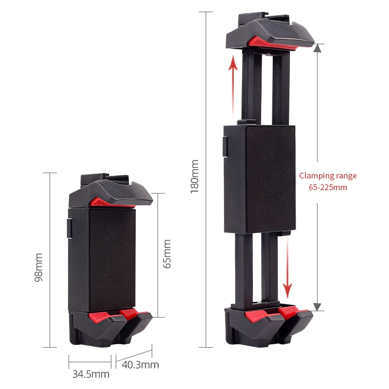 Universal Phone Tablet Clip Multifunctional Cellphone Holder Tripod With 1/4 Screw Adapter for iPad 12.9 Inch Microphone Tablet Holder