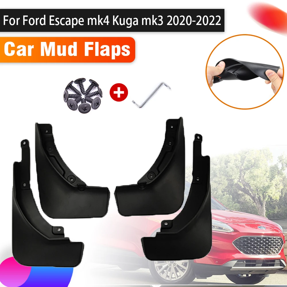4 Pcs Car Mud Flaps For Ford Escape Mk4 Kuga Mk3 20202022 Splash Guard
